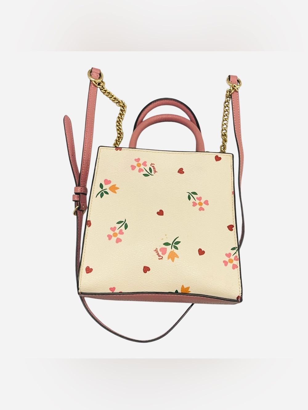 Coach Mini Pepper Crossbody Heart Petal Print C7599 - Picture 6 of 10
